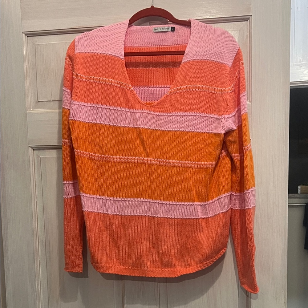 Colorful V-Neck Sweater for Women